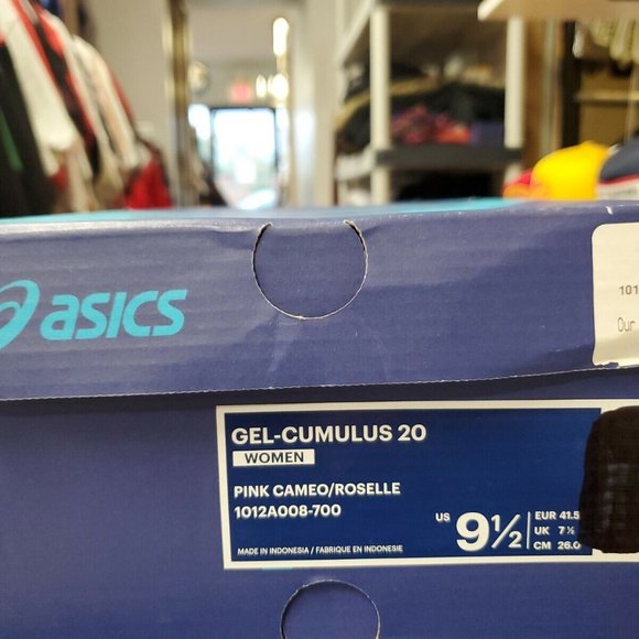 Asics Gel Cumulus 20 1012A008-700 Pink Cameo Roselle Running Shoes Women's 9.5 - Picture 2 of 8